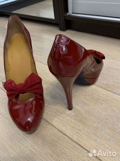 Туфли женские лаковые бордовые kenzo р.38