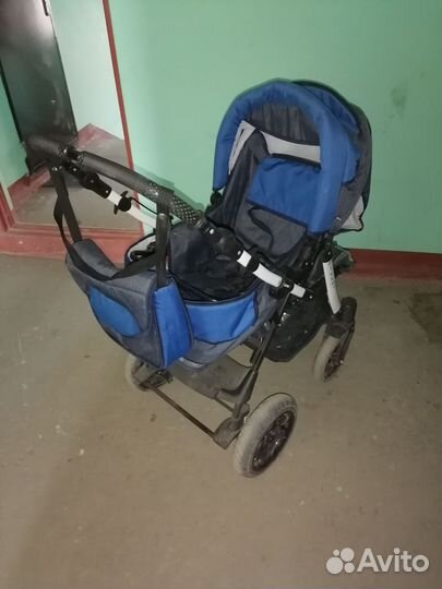 Коляска-трансформер Babyton Pillo OX Denim-Blue