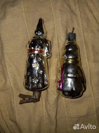 Елочные игрушки СССР стекло
