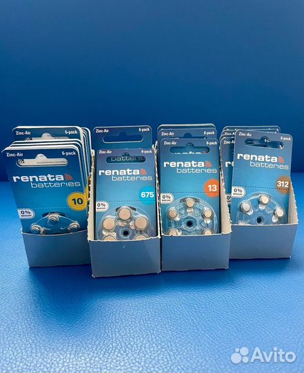 Батарейки для слуховых аппаратов Renata