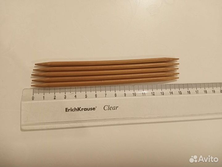 Спицы носочные деревянные бамбук