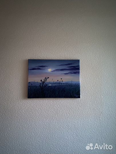 Картина маслом 30 на 40, Светлая ночь