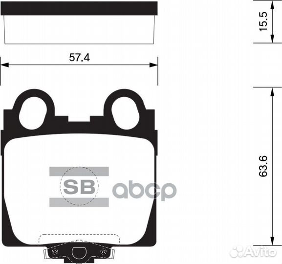 Колодки тормозные дисковые Sangsin SP 1554 SP 1