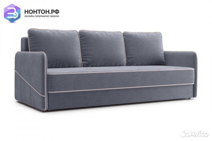 Диван еврокнижка Энерджи 3-х местный темно-серый