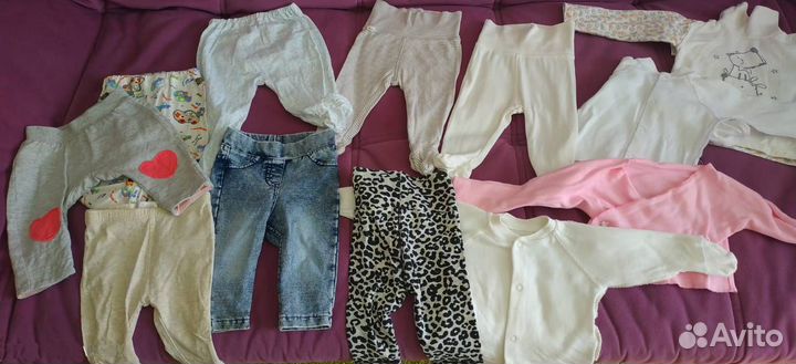 Слипы и боди на девочку до 1 года