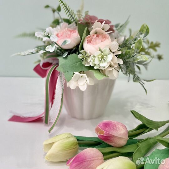 Цветочная композиция в горшке