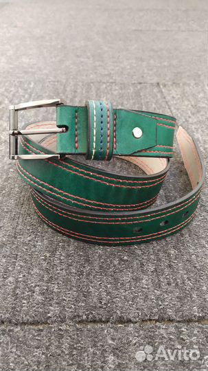 Мужской кожаный ремень ручной работы