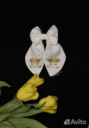 Льняной бант