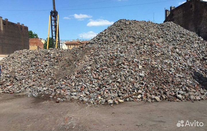 Бой бетона дробленый