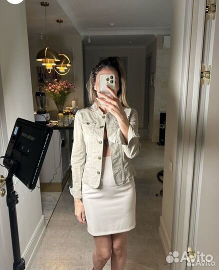 Tommy Hilfiger US4 S деним бежевая Куртка