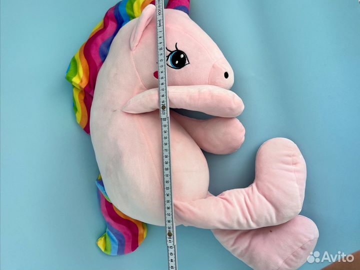 Мягкая игрушка розовый единорог большой
