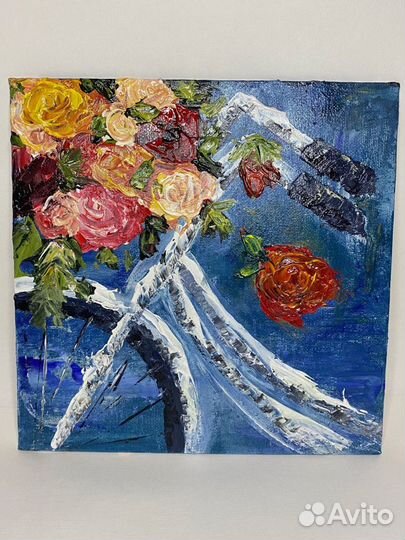 Картина акрил/холст на картоне