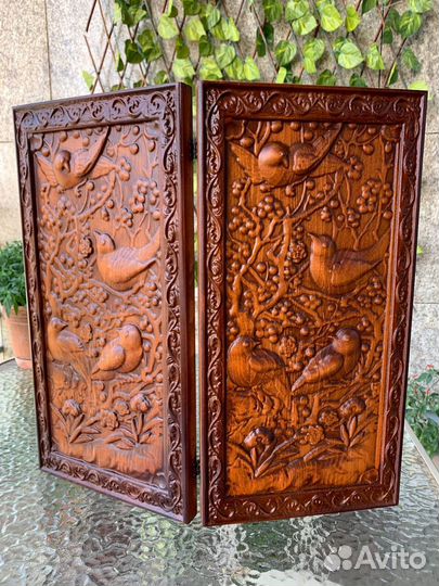 Нарды из бука ручной работы 50х50х7см