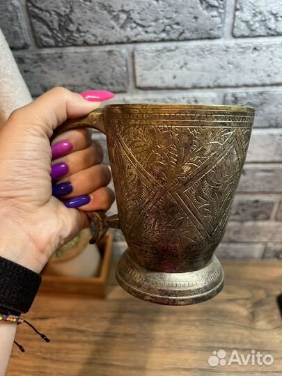 Кружка латунь индия