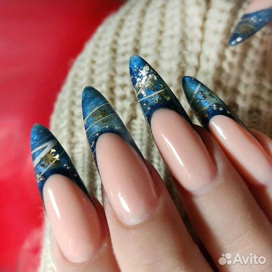 Выкладной френч модели наращивание ногтей