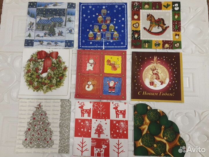 Салфетки Новый год декупаж декор подарки