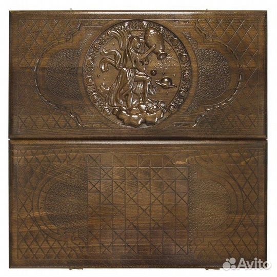 Нарды и шашки резные Знак зодиака Водолей 61 х 61 см бук Армения 62628