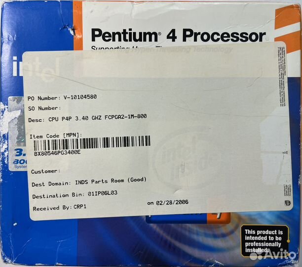 Intel Pentium 4 3.4/1M/800