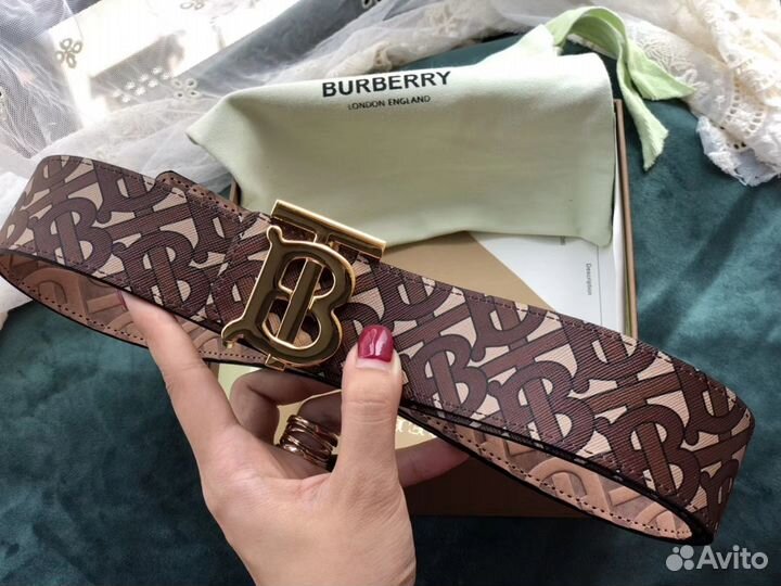 Ремень Burberry коричневый NEW