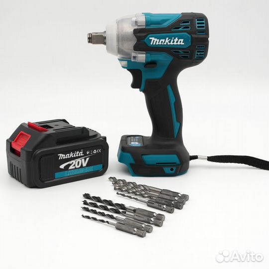 Гайковерт Makita 20v с набором бит и сверл