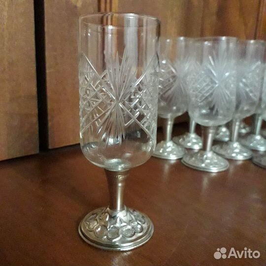Хрустальные рюмки на ножке СССР