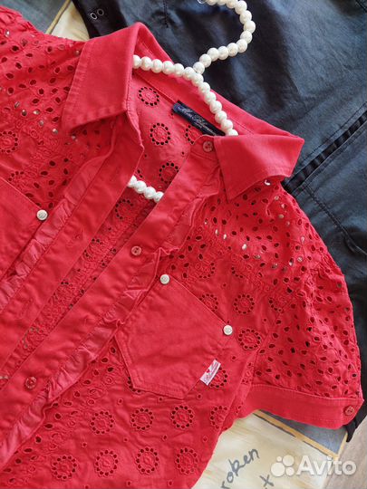 Рубашка с перфорацией Miss Blumarine Jeans