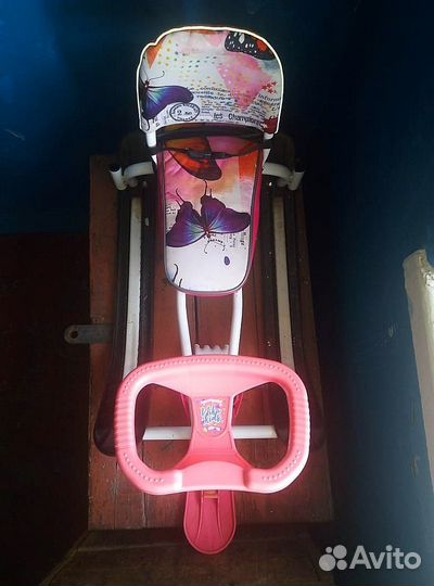 Детский снегокат с ручкой