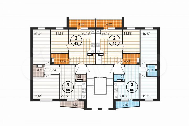 2-к. квартира, 45,3 м², 10/11 эт.