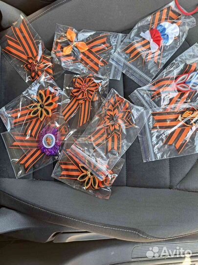 Георгиевская лента,флаги,пилотки,автофлаги