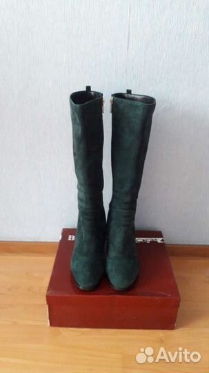 Сапоги нат.велюр,мех мутон'Benetti'