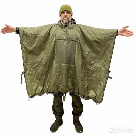 Утепленное пончо 