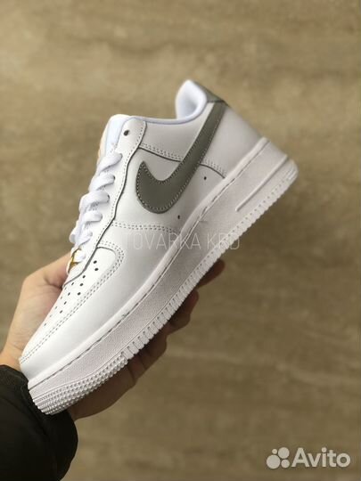 Кроссовки Nike Air Force 1 White Grey Gold