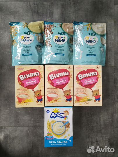 Каши Heinz, фрутоняня, Винни и Агуша