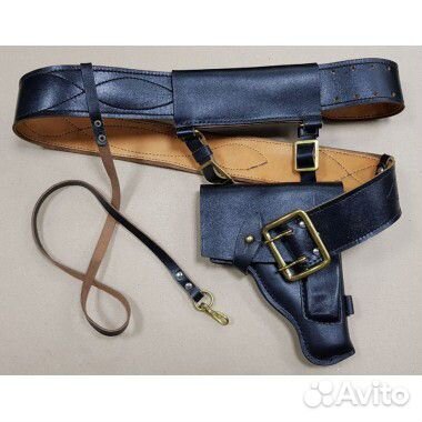 Ремень с кобурой под пм вмф офицерский кожаный