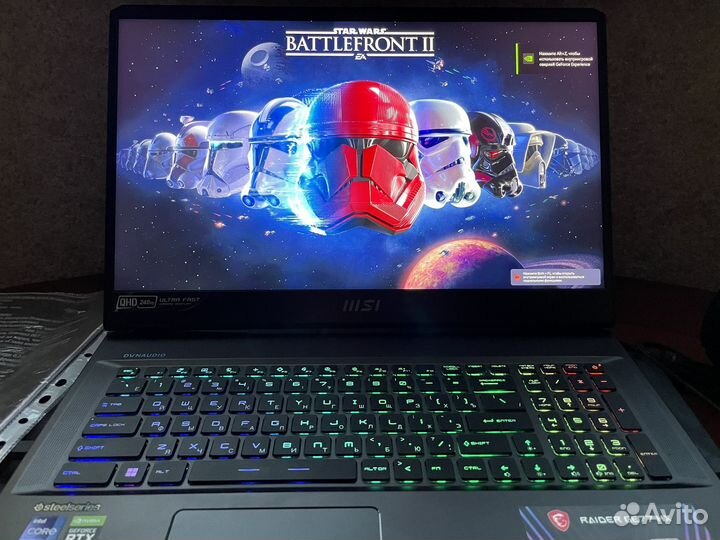 Игровой ноутбук MSI raider GE 77 HX rtx 3080 ti