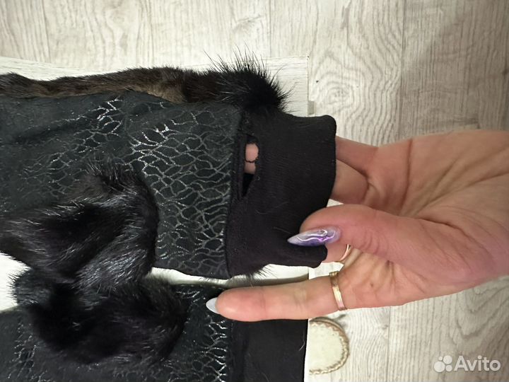 Варежки женские норковые