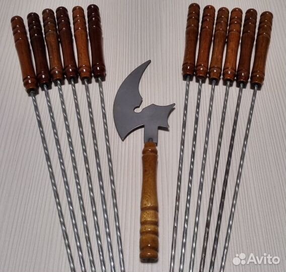 Шампур с Деревянной Ручкой Орех Нержавеющая сталь
