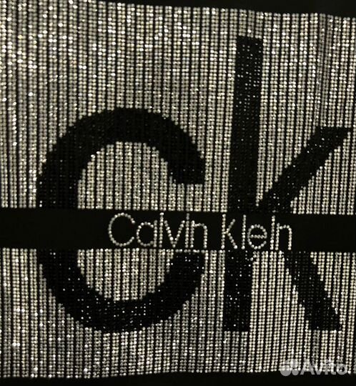 Футболка Calvin Klein стразы Оверсайз до 52