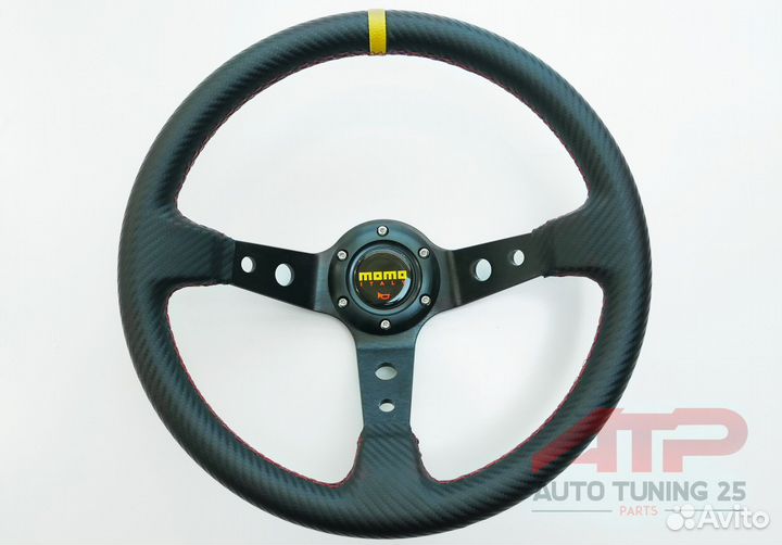 Руль momo style - с выносом - 350мм (кожа под карб