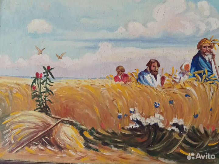 Картина маслом на холсте старинная