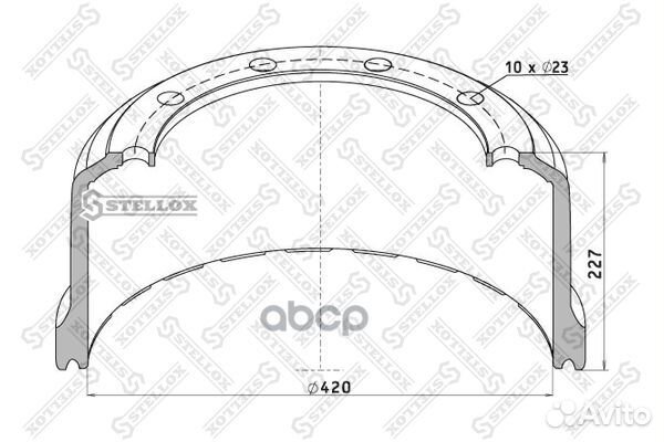Барабаны тормозные 85-00046-SX Stellox