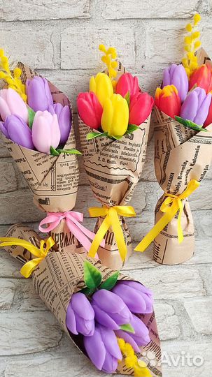 Букеты из мыльных цветов