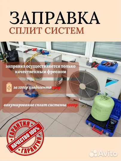 Чистка сплит систем, заправка