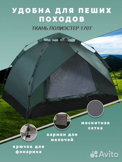 Палатка автоматическая 2-х местная TY-003A