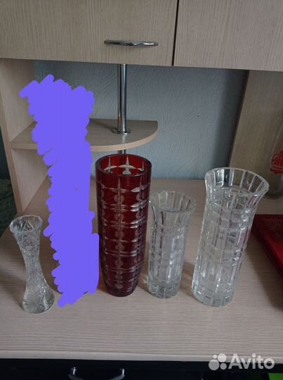 Вазы хрустальные