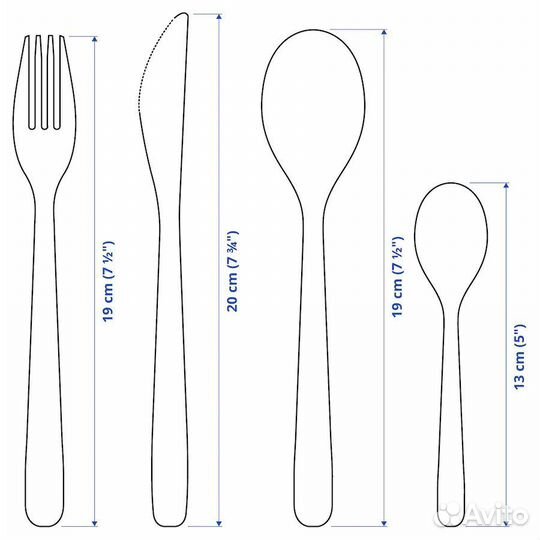 Новый Набор столовых приборов IKEA