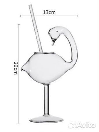 Коктейльный бокал фламинго