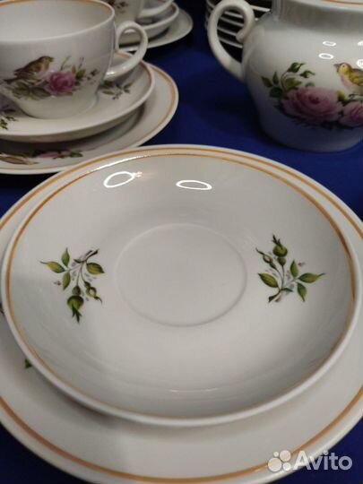 Чайный сервиз Красный Фарфорист