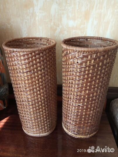 Вазы плетëнные. Напольные. Новые