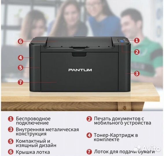 Принтер pantum P2500W